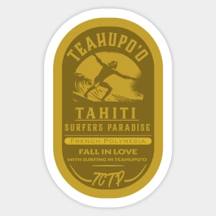 Teahupo'o Tahiti Surf Vintage Sticker